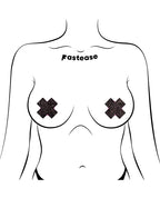 Pastease Premium Petites Sparkle X - Black Pack of 2 Pair