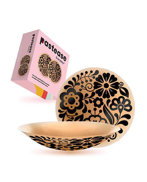 Pastease HALOS Silicone Floral Nipple Covers w/Travel Box - Bloom A - C Cup 10 or More Uses