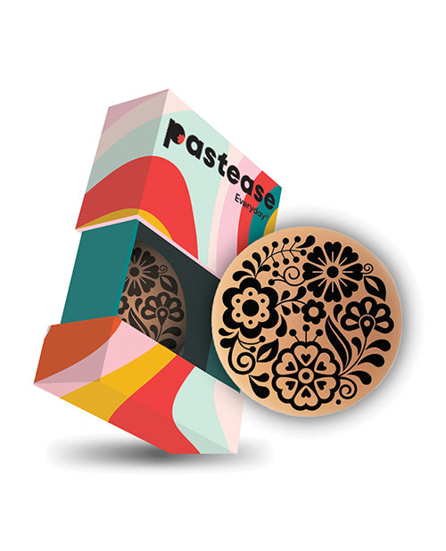 Pastease HALOS Silicone Floral Nipple Covers w/Travel Box - Bloom A - C Cup 10 or More Uses