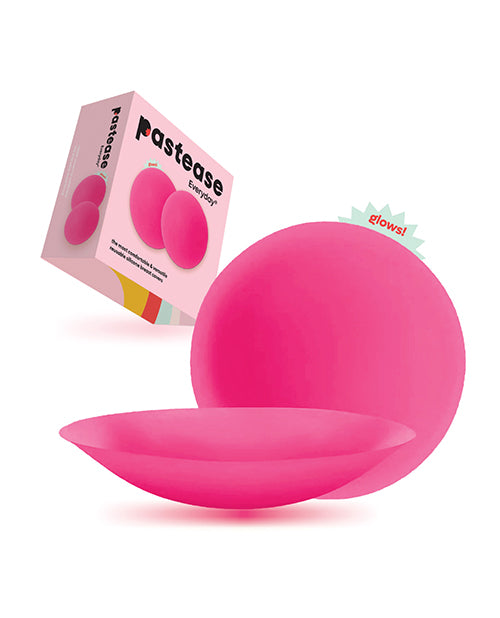 Pastease HALOS Silicone Nipple Covers w/Travel Box - Neon Pink A - C Cup 10 or More Uses