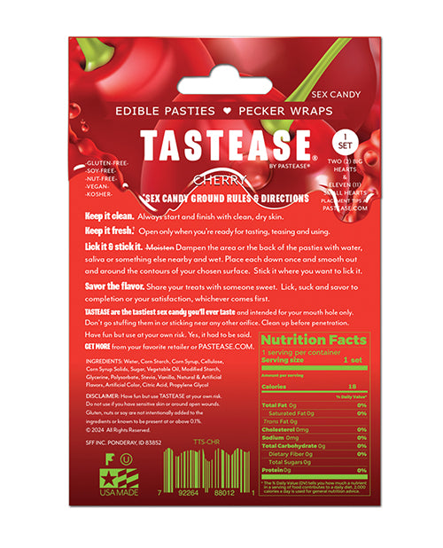 Pastease Tastease Edible Pasties & Pecker Wraps - Cherry