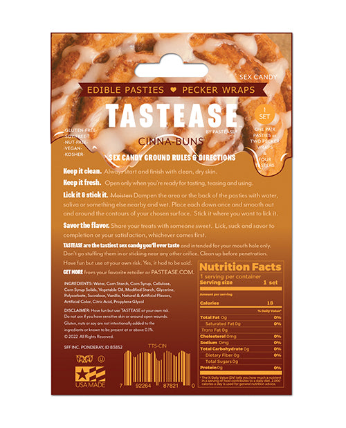 Pastease Tastease Edible Pasties & Pecker Wraps - Cinna - Buns