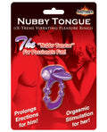 Nubby Tongue X - Treme Vibrating Pleasure Ring - Purple