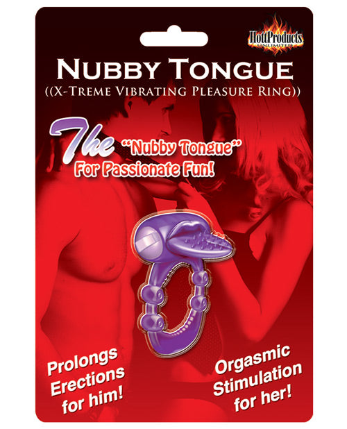 Nubby Tongue X - Treme Vibrating Pleasure Ring - Purple