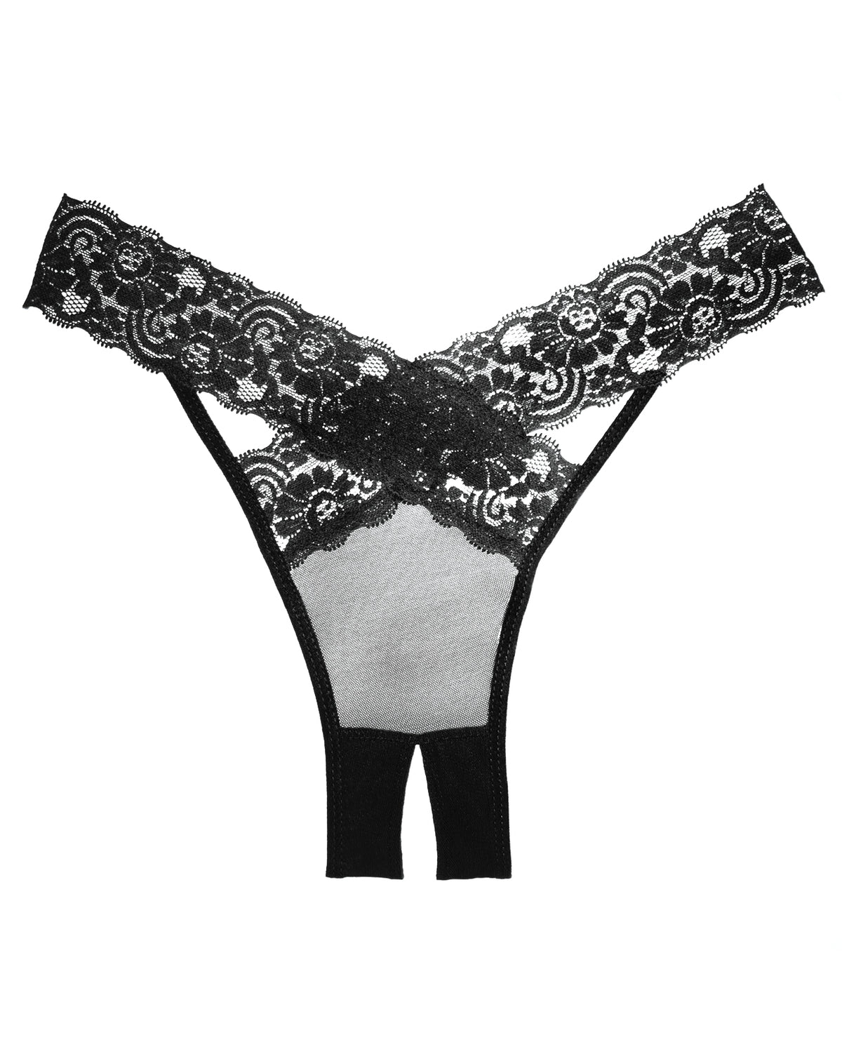 Adore Sheer & Lace Desire Panty Black