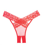 Adore Sheer & Lace Desire Panty Red
