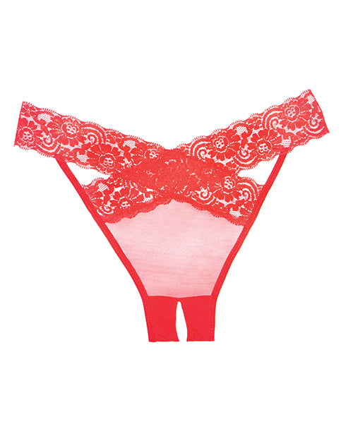 Adore Sheer & Lace Desire Panty Red