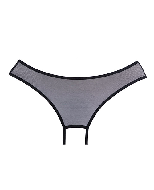 Adore Sheer Teaz Open Panty Black