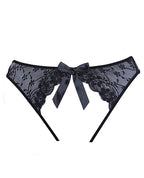 Adore Sheer Teaz Open Panty Black