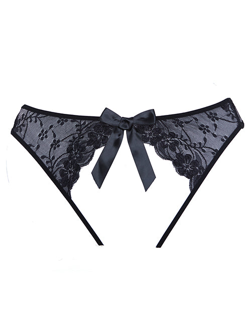 Adore Sheer Teaz Open Panty Black