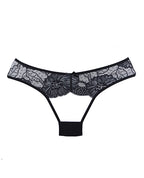 Adore Kiss Mesh & Lace Open Panty Black