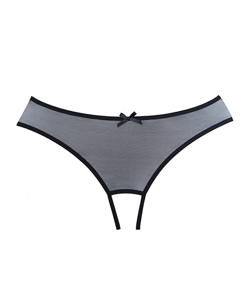 Adore Wild Nite Mesh Open Back Panty Black