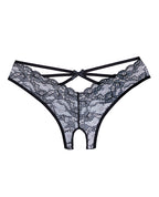 Adore Crush Lace Open Panty Black