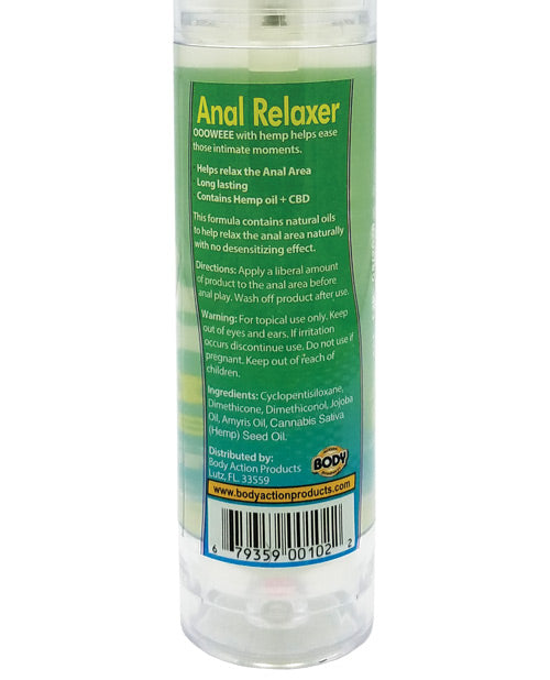 Ooowee Anal Relaxing Lubricant w/Hemp Seed Oil
