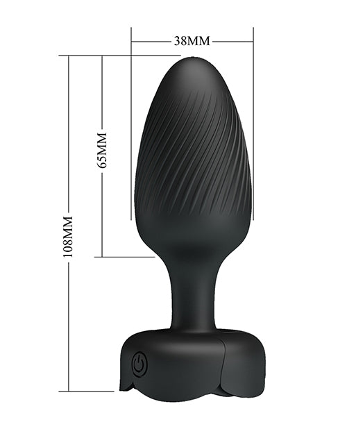 Pretty Love Varian Butt Plug w/Multi Color Bottom Light - Black