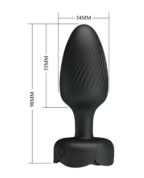 Pretty Love Osborn Butt Plug w/Multi Color Bottom Light - Black