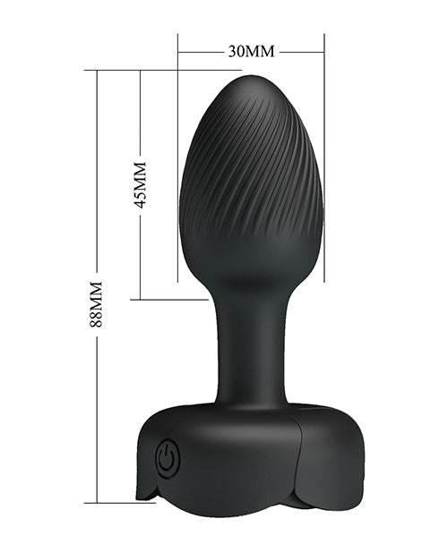 Pretty Love Olman Butt Plug w/Multi Color Bottom Light - Black