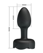 Pretty Love Olman Butt Plug w/Multi Color Bottom Light - Black