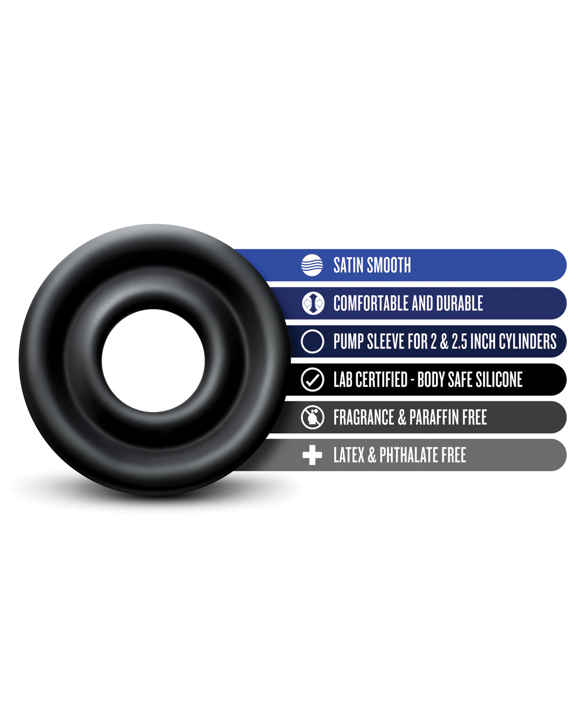 Blush Performance Silicone Pump Sleeve - Black