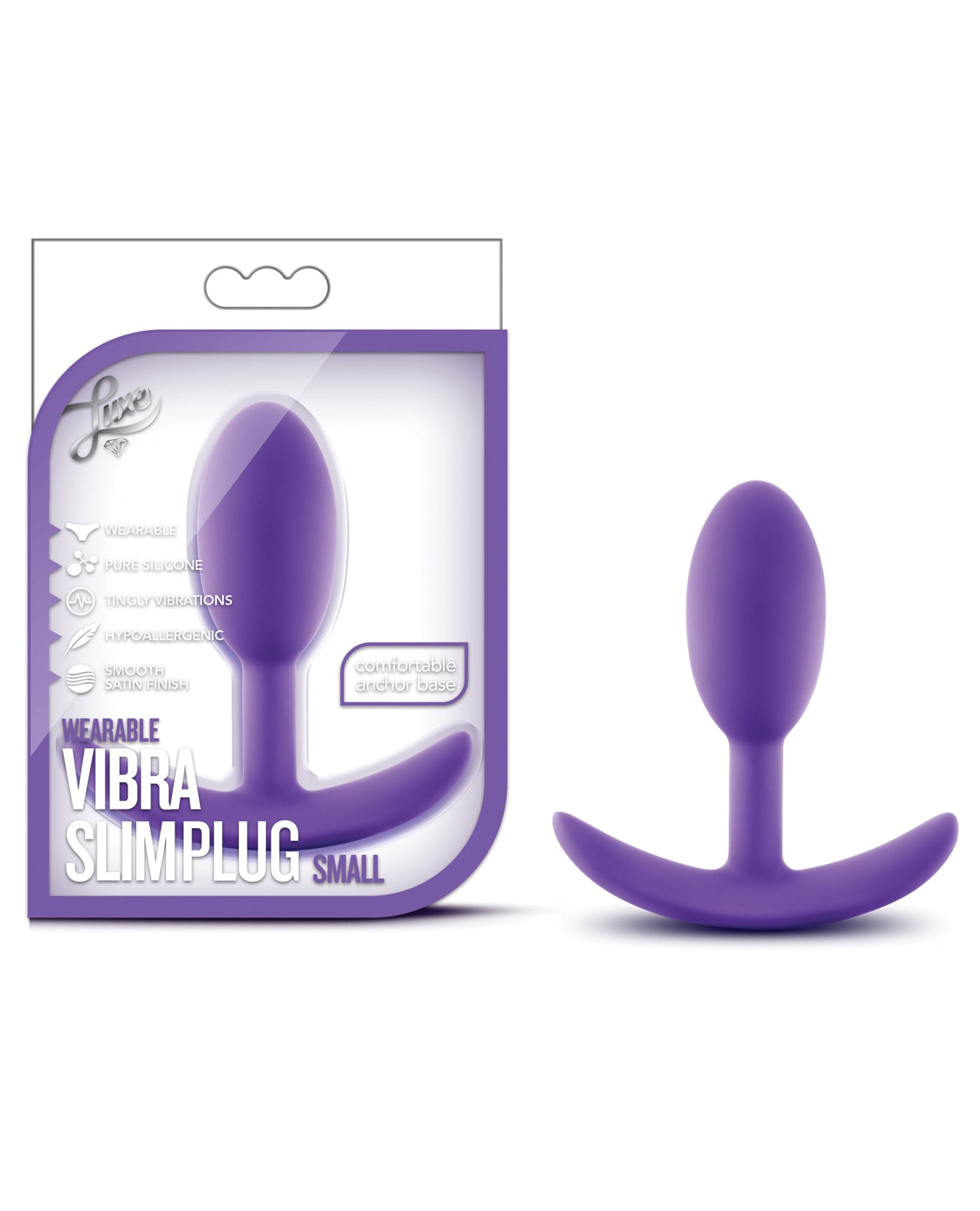 Blush Luxe Wearable Vibra Slim Plug - Purple