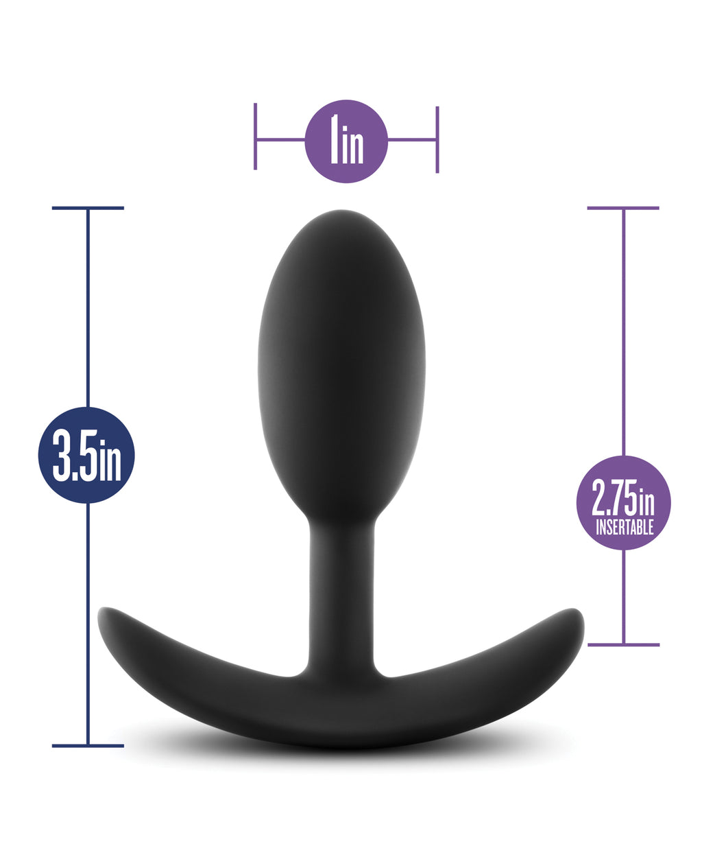 Blush Luxe Wearable Vibra Slim Plug - Black