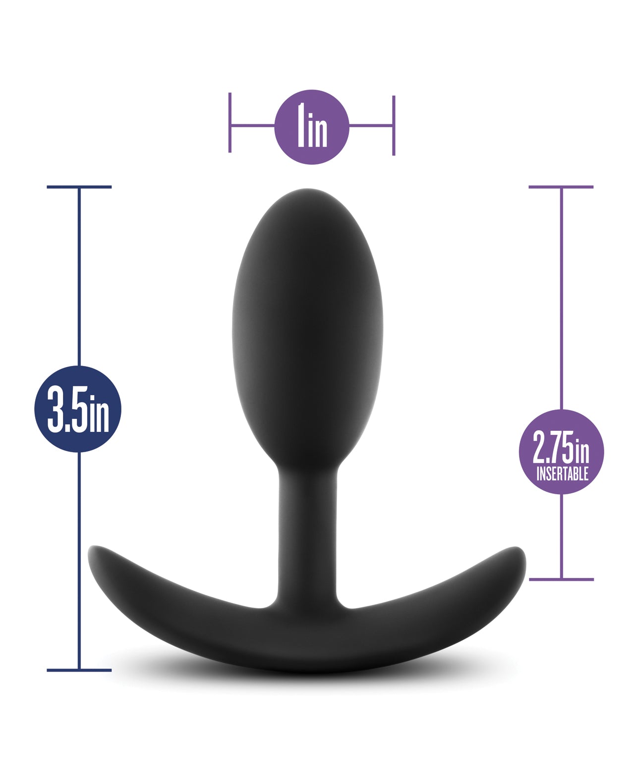 Blush Luxe Wearable Vibra Slim Plug - Black