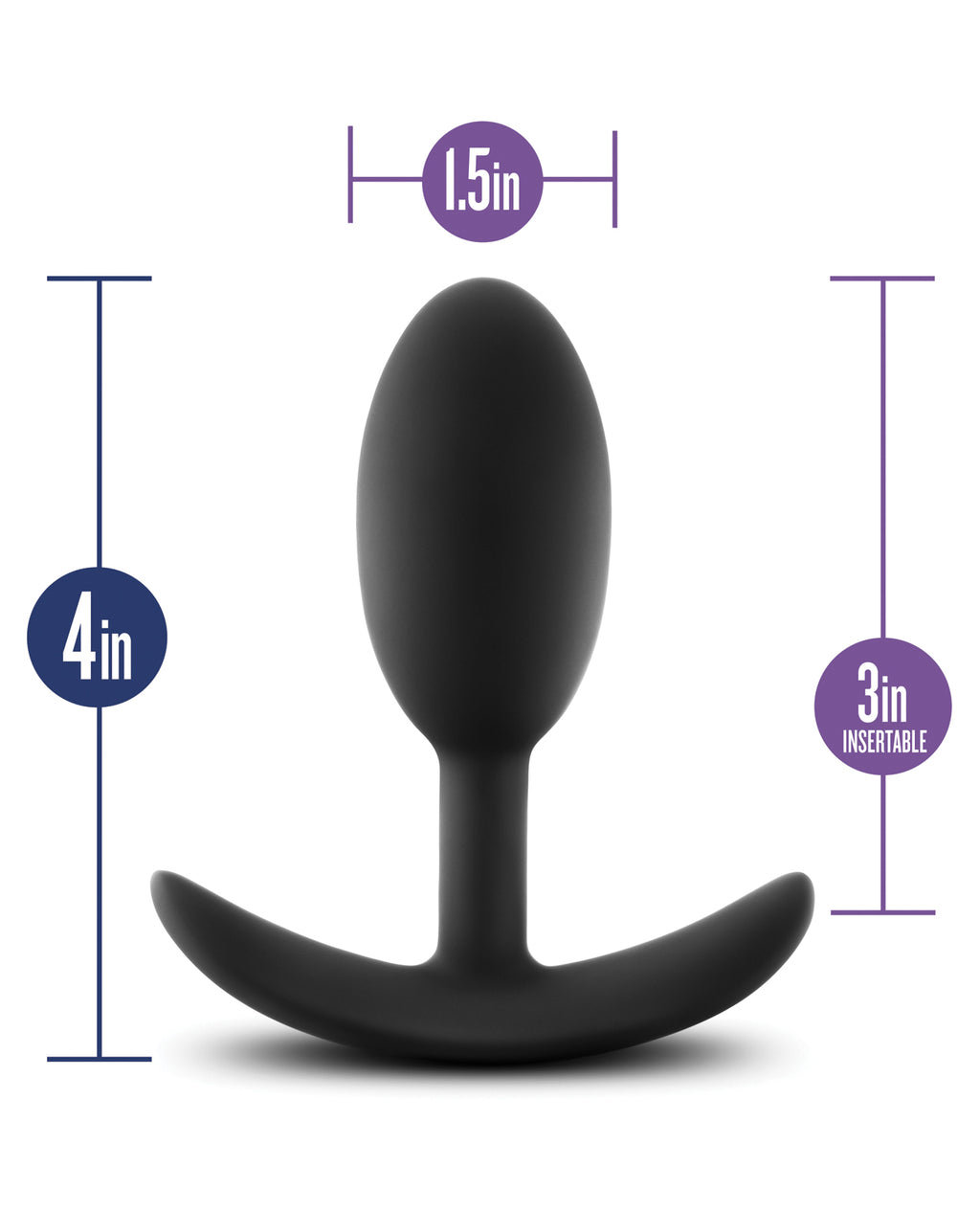 Blush Luxe Wearable Vibra Slim Plug - Black