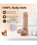 Blush Dr. Skin 6" Posable Dildo With Balls - Vanilla