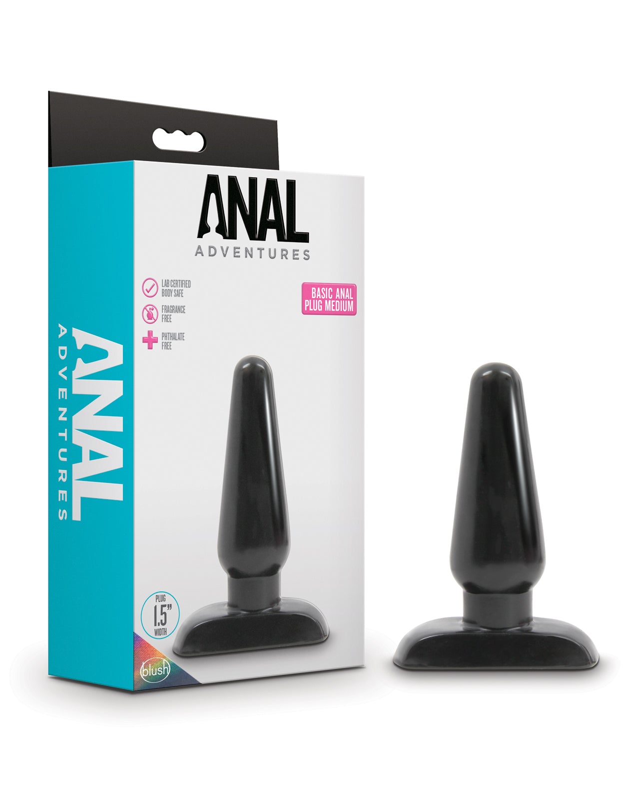 Blush Anal Adventures Basic Anal Plug - Black