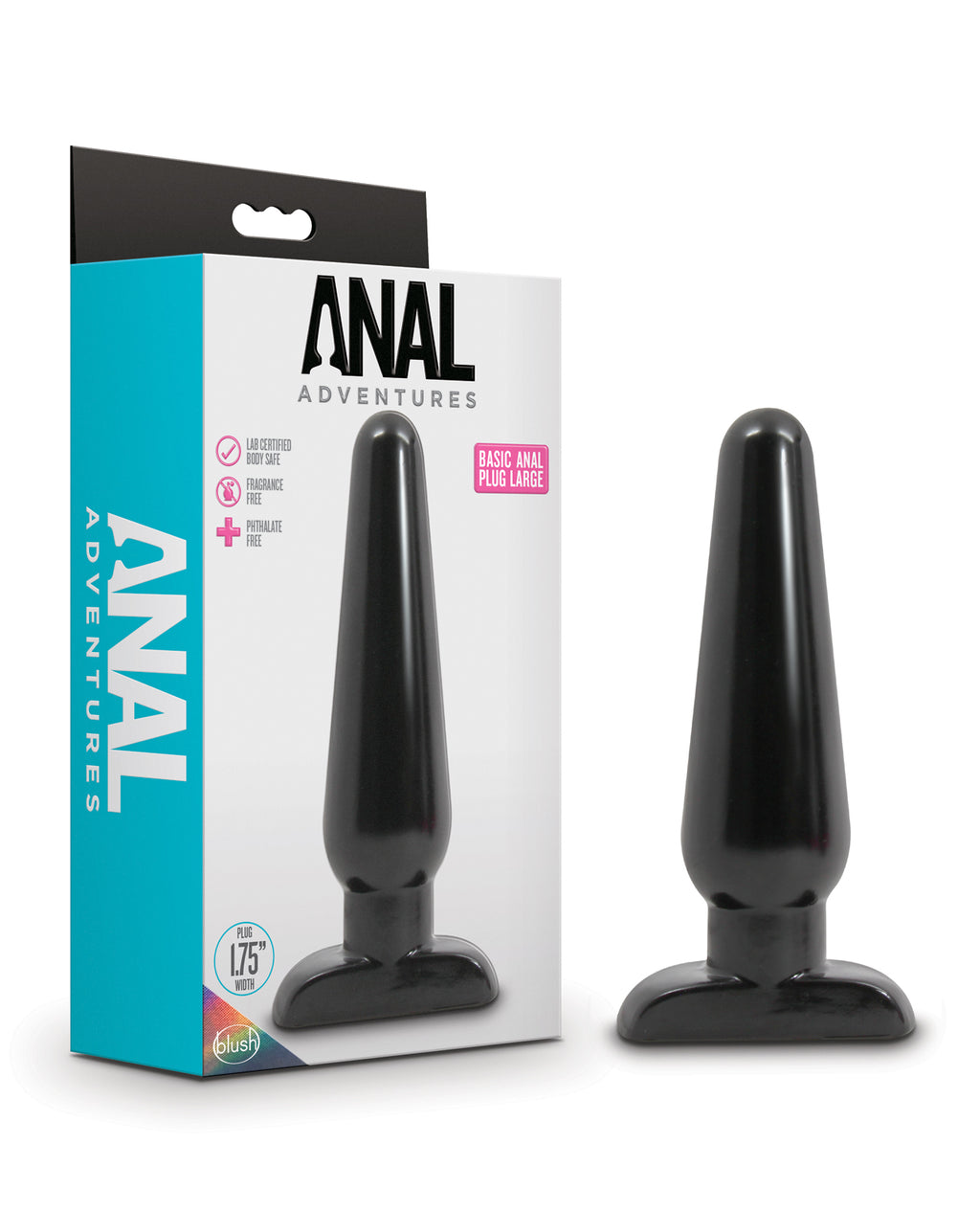 Blush Anal Adventures Basic Anal Plug - Black