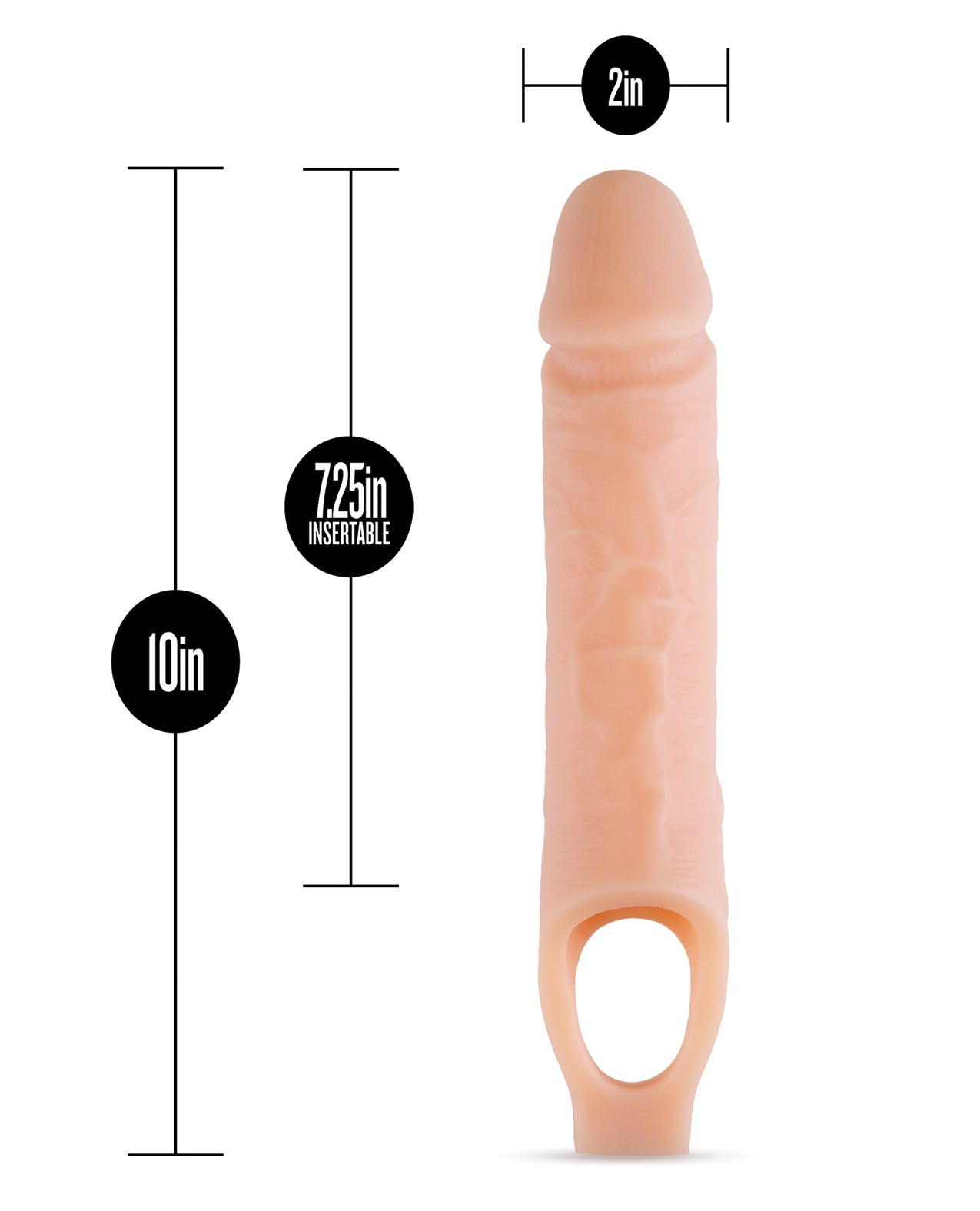 Blush Performance 10" Silicone Cock Sheath Penis Extender - Flesh
