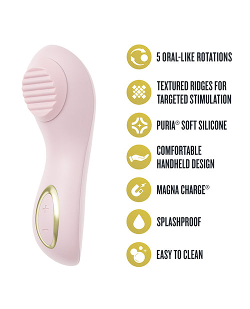 Blush Dahlia Rotating Stimulating Personal Massager - Pink