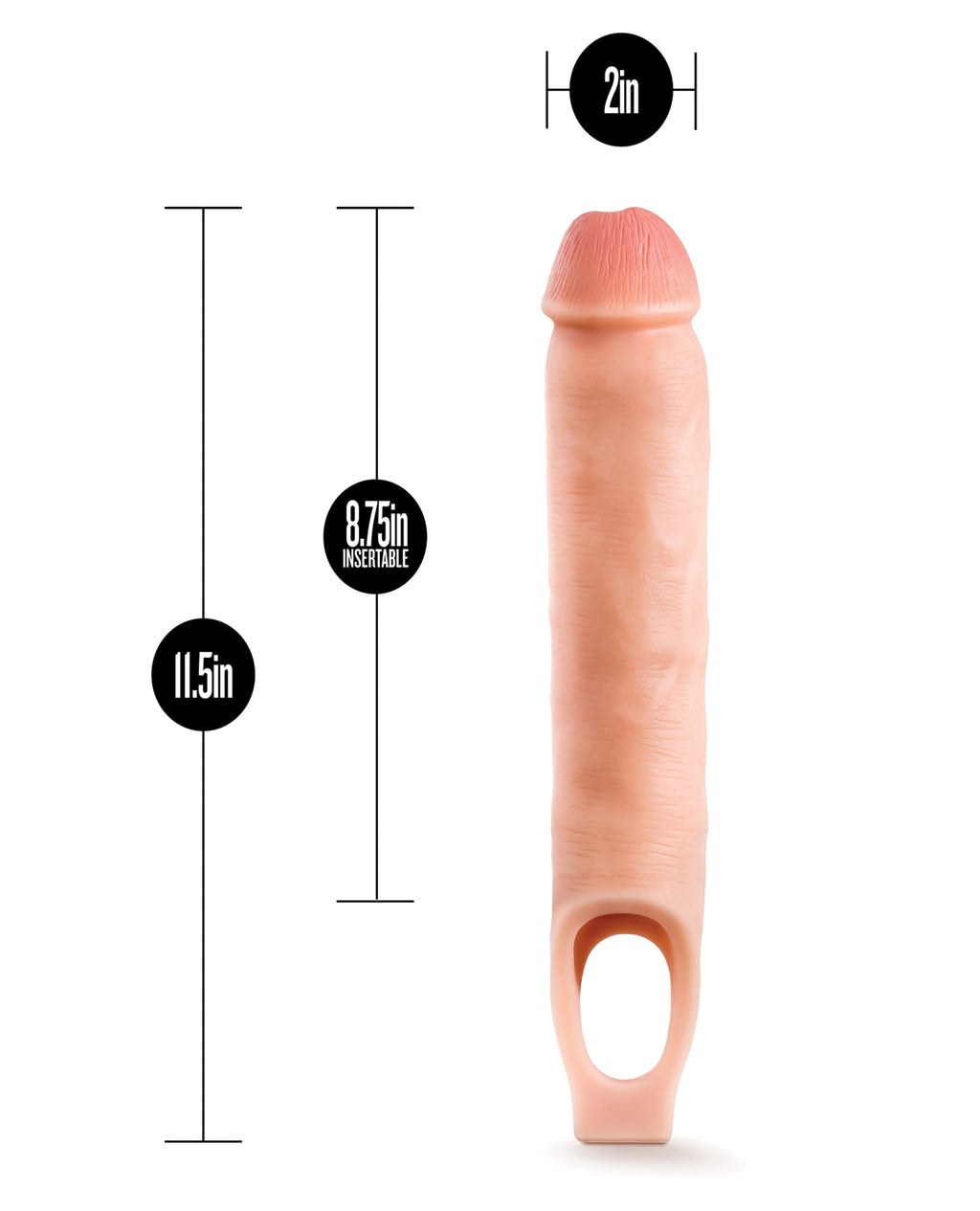 Blush Performance 11.5" Silicone Cock Sheath Penis Extender - Flesh