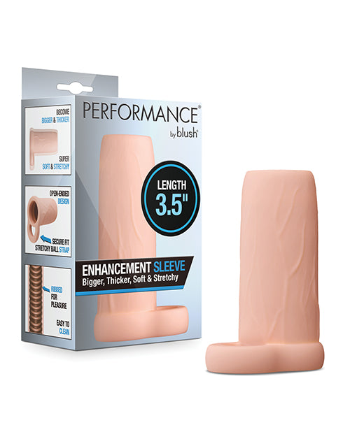 Blush Performance 3.5" Enhancement Sleeve - Beige