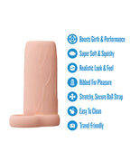 Blush Performance 3.5" Enhancement Sleeve - Beige