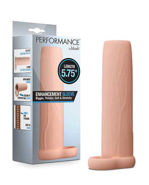Blush Performance 5.75" Enhancement Sleeve - Beige