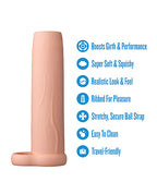 Blush Performance 5.75" Enhancement Sleeve - Beige