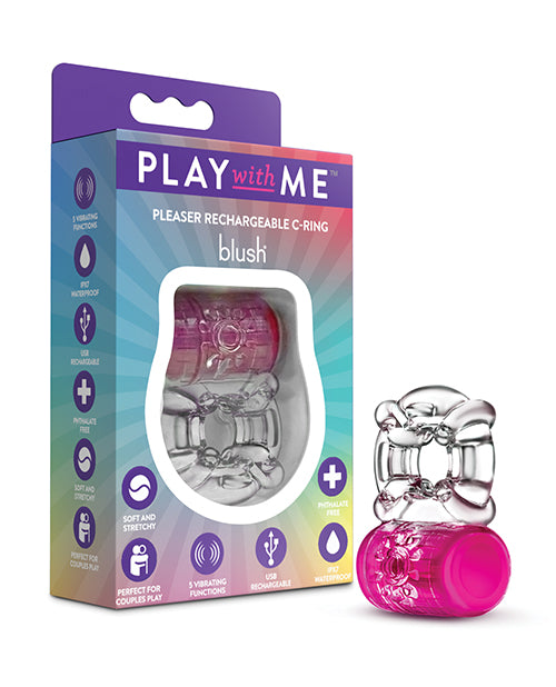 Blush Play With Me - Pleaser Rechargeable C - Ring - Pink