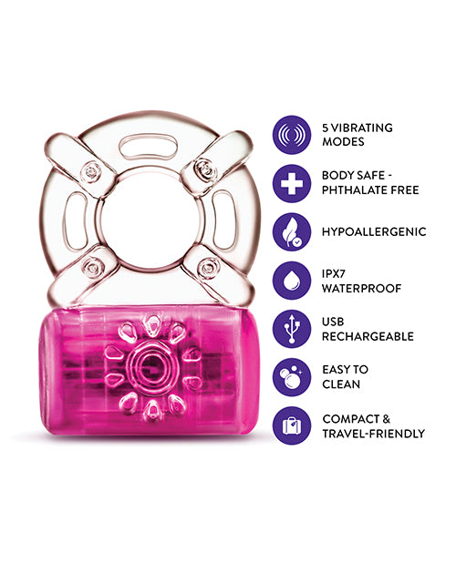 Blush Play With Me - Pleaser Rechargeable C - Ring - Pink