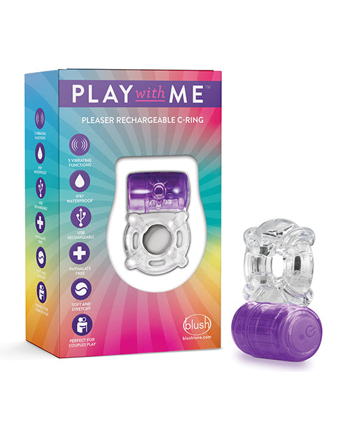 Blush Play With Me Pleaser Rechargeable C Ring - Purple