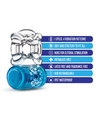 Blush Play With Me Pleaser Rechargeable C Ring - Blue