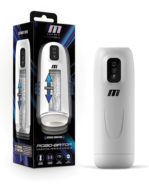 Blush for Men Robo Bator Powered Vibrating Stroker - White