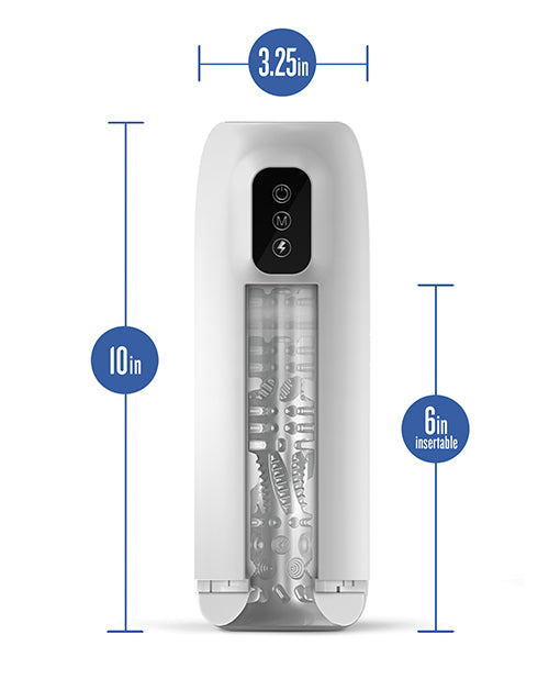 Blush for Men Robo Bator Powered Vibrating Stroker - White