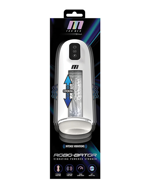Blush for Men Robo Bator Powered Vibrating Stroker - White