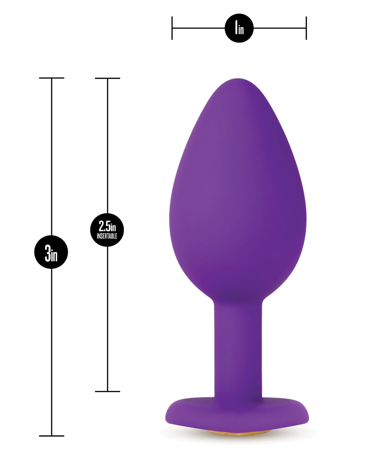 Blush Temptasia Bling Plug w/Gem - Purple