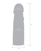 Blue Line C & B 6" Ribbed Realistic Penis Enhancing Sleeve Extension - Smoke