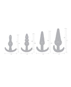 Blue Line C & B 4 pc Anal Training Set - Jelly Blue