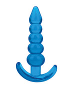 Blue Line C & B 4.5" Beaded Plug - Jelly Blue
