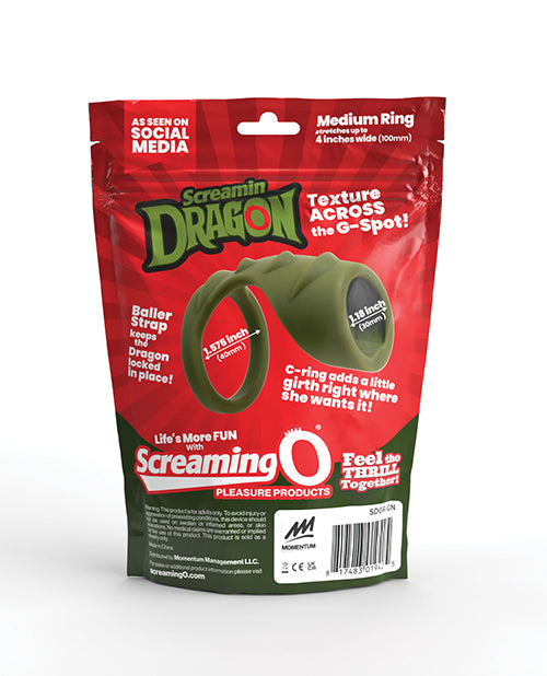Screamin' Dragon Forest Dragon G - Spot Texture Ring - Green