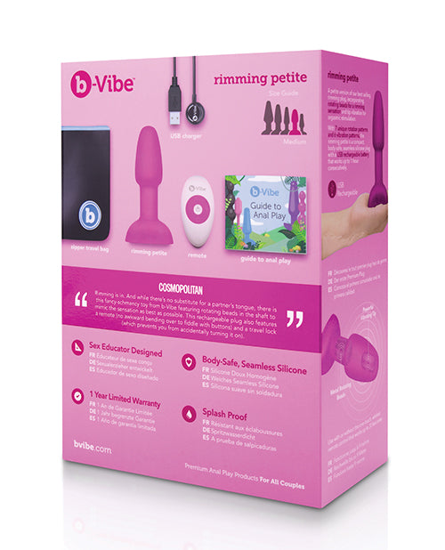 b - Vibe Rimming Plug - Fuchsia